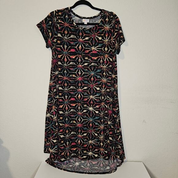 LuLaRoe Dresses & Skirts - Black Multi-color short sleeve dress